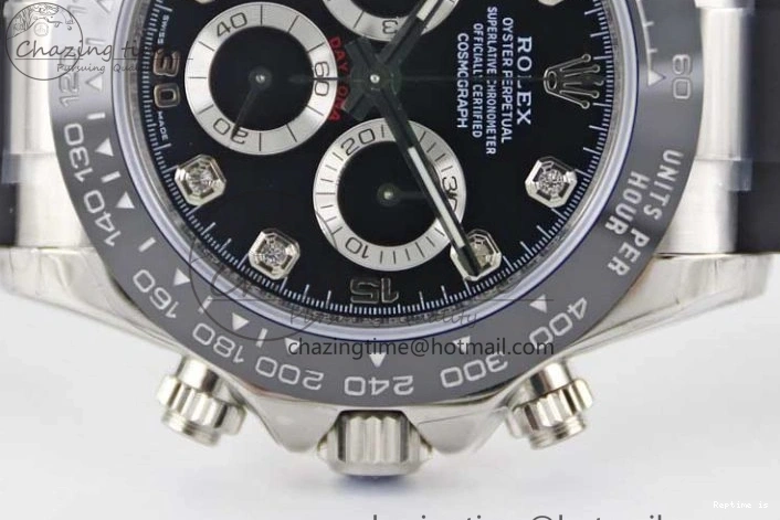 1218 Breathable Daytona 116519 SS TWF 1:1 Best Edition 904L Steel Black Diamonds Dial on Oysterflex Strap A 2413